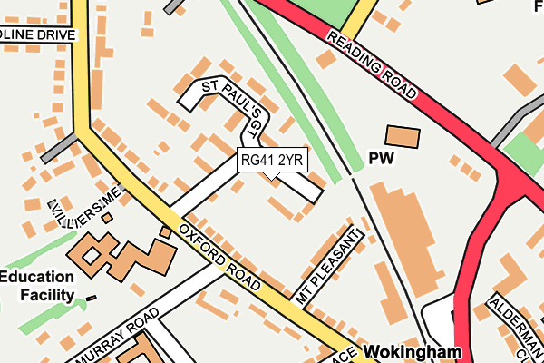 RG41 2YR map - OS OpenMap – Local (Ordnance Survey)