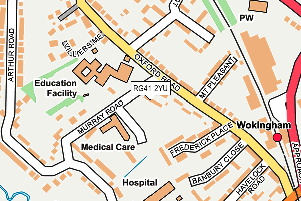 RG41 2YU map - OS OpenMap – Local (Ordnance Survey)