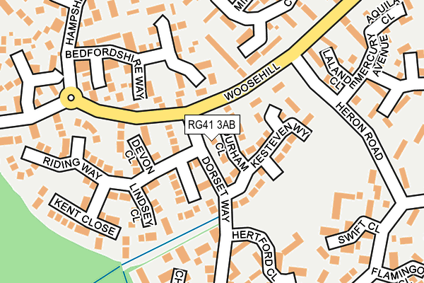 RG41 3AB map - OS OpenMap – Local (Ordnance Survey)