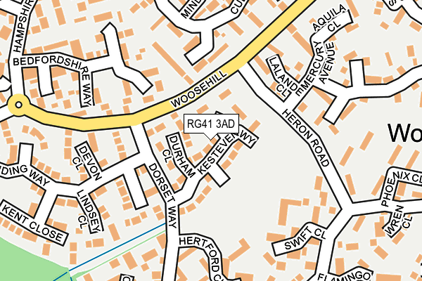 RG41 3AD map - OS OpenMap – Local (Ordnance Survey)