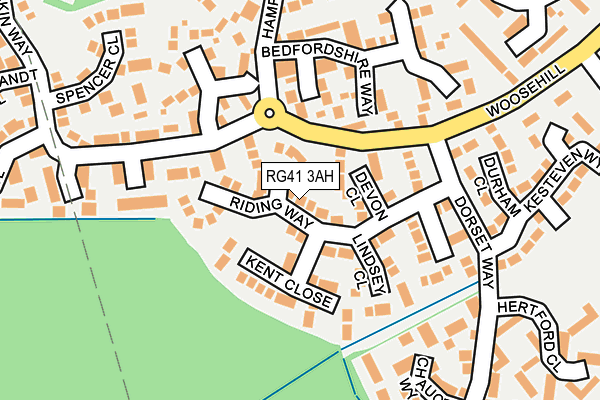 RG41 3AH map - OS OpenMap – Local (Ordnance Survey)