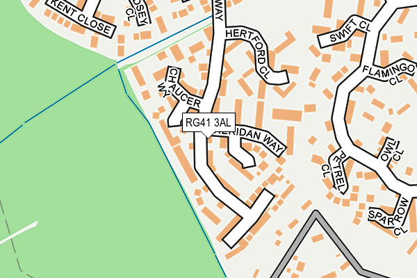 RG41 3AL map - OS OpenMap – Local (Ordnance Survey)