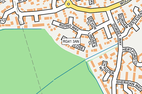 RG41 3AN map - OS OpenMap – Local (Ordnance Survey)