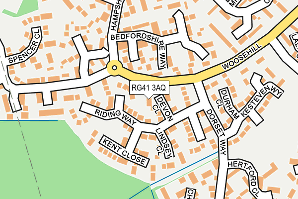 RG41 3AQ map - OS OpenMap – Local (Ordnance Survey)