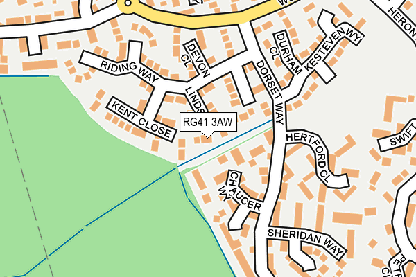 RG41 3AW map - OS OpenMap – Local (Ordnance Survey)
