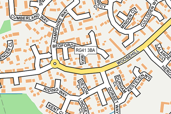 RG41 3BA map - OS OpenMap – Local (Ordnance Survey)