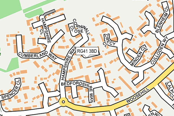 RG41 3BD map - OS OpenMap – Local (Ordnance Survey)