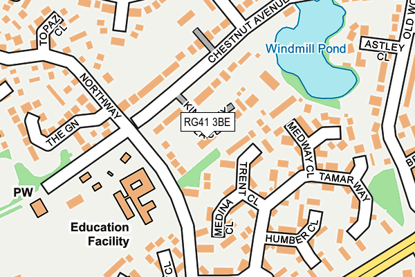 RG41 3BE map - OS OpenMap – Local (Ordnance Survey)