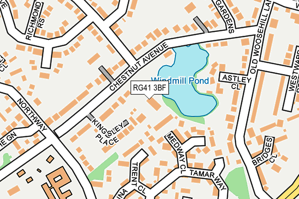RG41 3BF map - OS OpenMap – Local (Ordnance Survey)