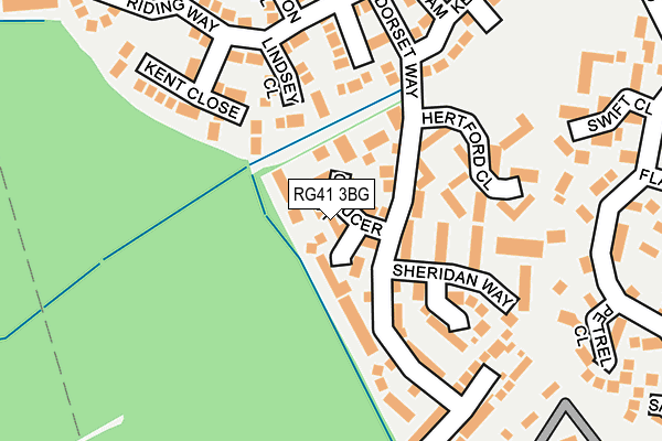 RG41 3BG map - OS OpenMap – Local (Ordnance Survey)