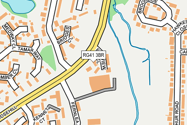 RG41 3BR map - OS OpenMap – Local (Ordnance Survey)