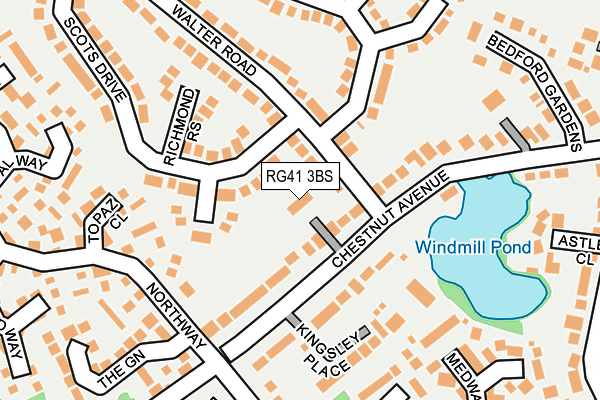 RG41 3BS map - OS OpenMap – Local (Ordnance Survey)