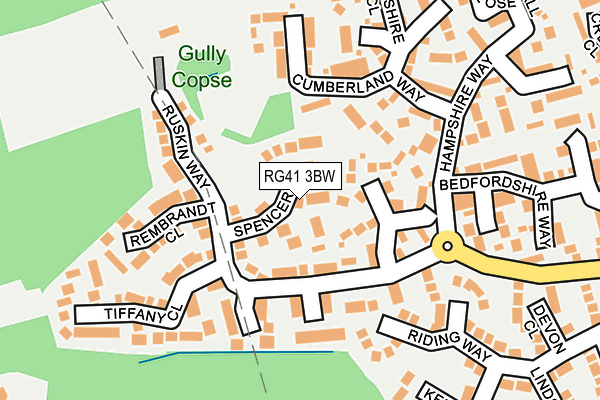 RG41 3BW map - OS OpenMap – Local (Ordnance Survey)