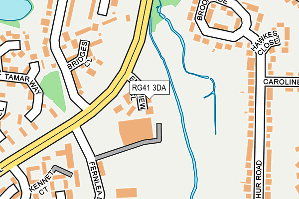 RG41 3DA map - OS OpenMap – Local (Ordnance Survey)