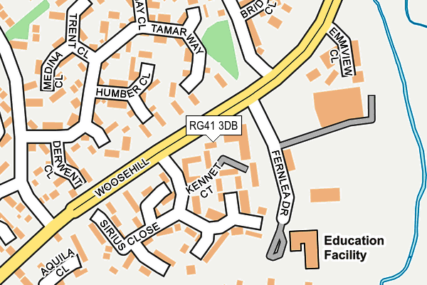 RG41 3DB map - OS OpenMap – Local (Ordnance Survey)