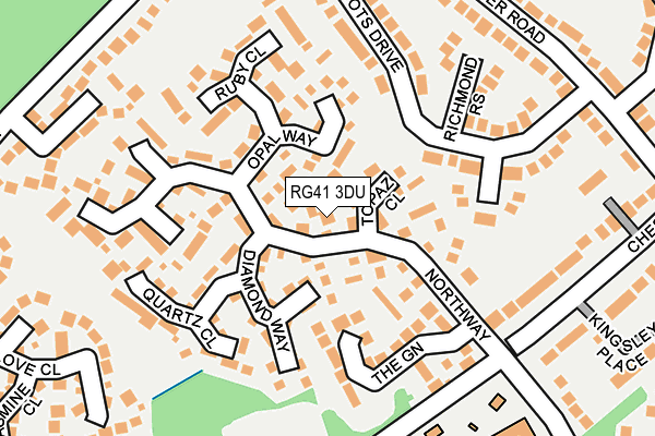 RG41 3DU map - OS OpenMap – Local (Ordnance Survey)