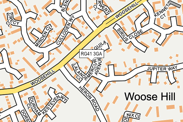 RG41 3GA map - OS OpenMap – Local (Ordnance Survey)