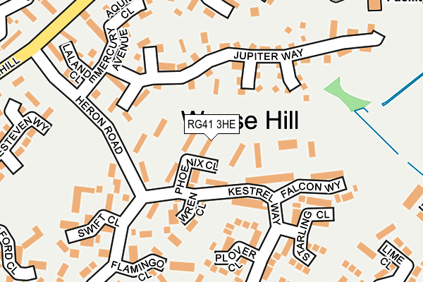 RG41 3HE map - OS OpenMap – Local (Ordnance Survey)