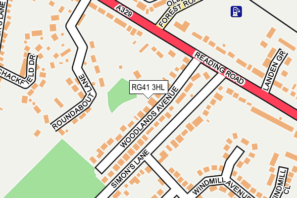RG41 3HL map - OS OpenMap – Local (Ordnance Survey)