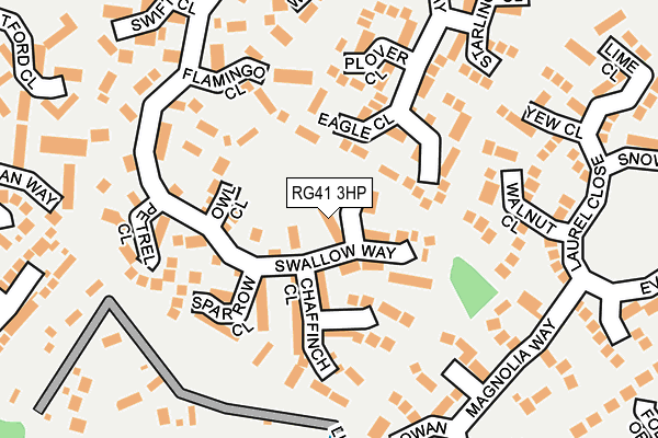 RG41 3HP map - OS OpenMap – Local (Ordnance Survey)