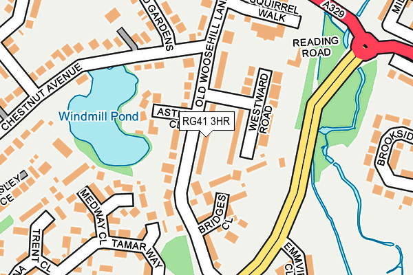 RG41 3HR map - OS OpenMap – Local (Ordnance Survey)