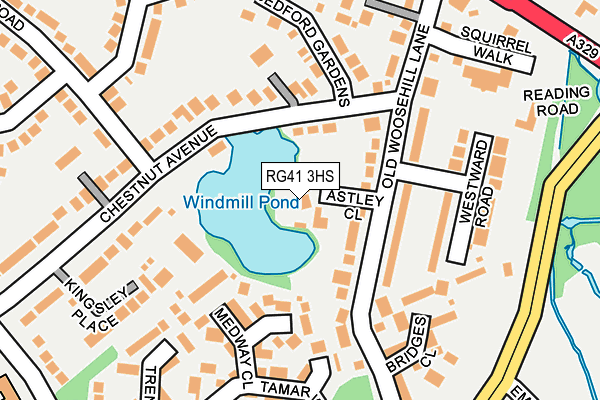 RG41 3HS map - OS OpenMap – Local (Ordnance Survey)