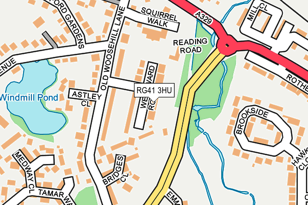 RG41 3HU map - OS OpenMap – Local (Ordnance Survey)