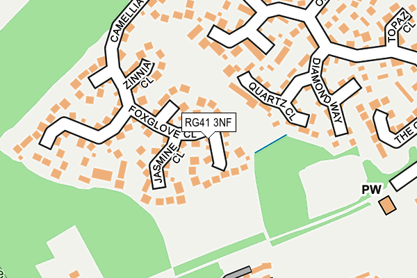 RG41 3NF map - OS OpenMap – Local (Ordnance Survey)
