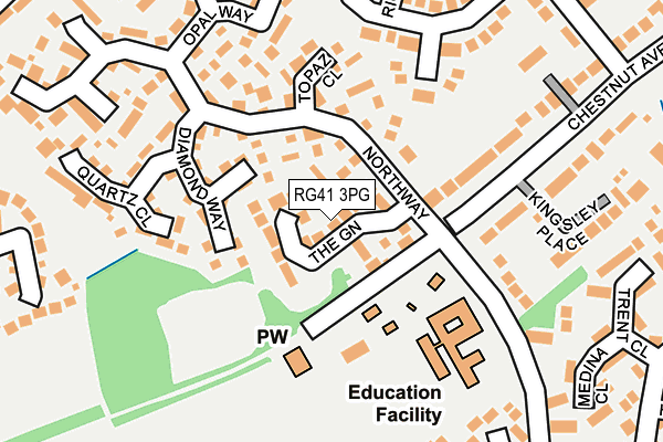 RG41 3PG map - OS OpenMap – Local (Ordnance Survey)