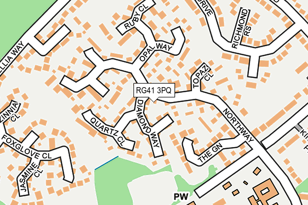 RG41 3PQ map - OS OpenMap – Local (Ordnance Survey)