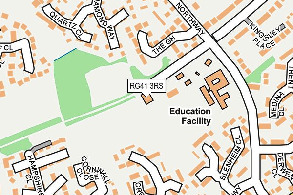 RG41 3RS map - OS OpenMap – Local (Ordnance Survey)