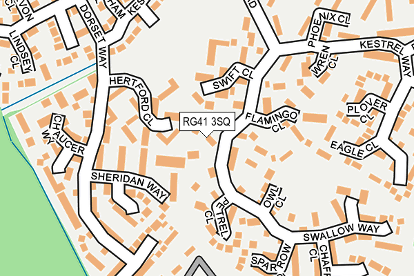 RG41 3SQ map - OS OpenMap – Local (Ordnance Survey)