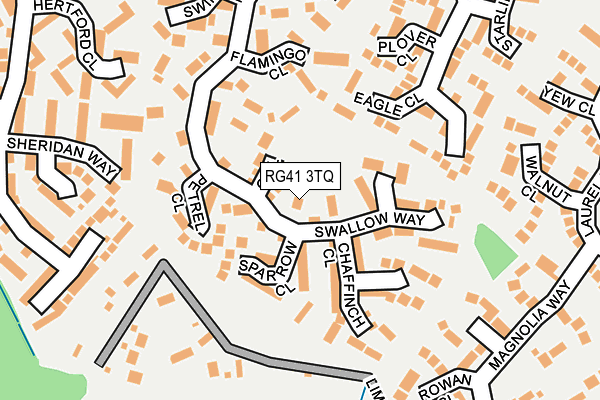 RG41 3TQ map - OS OpenMap – Local (Ordnance Survey)