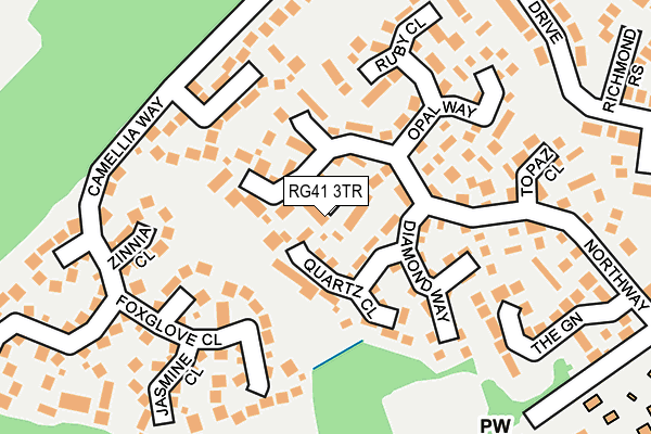 RG41 3TR map - OS OpenMap – Local (Ordnance Survey)