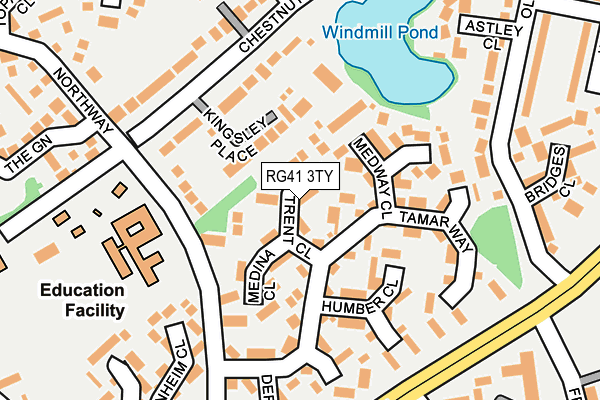 RG41 3TY map - OS OpenMap – Local (Ordnance Survey)