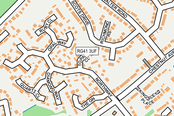 RG41 3UF map - OS OpenMap – Local (Ordnance Survey)