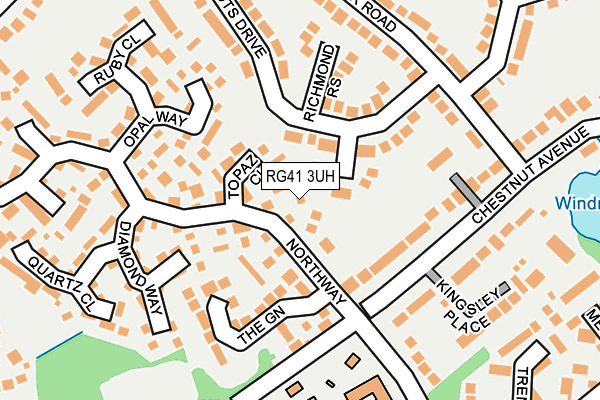 RG41 3UH map - OS OpenMap – Local (Ordnance Survey)