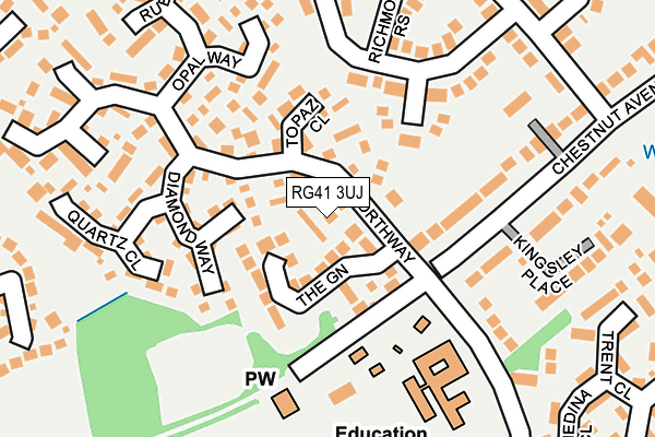 RG41 3UJ map - OS OpenMap – Local (Ordnance Survey)