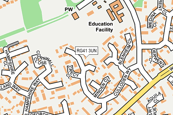 RG41 3UN map - OS OpenMap – Local (Ordnance Survey)