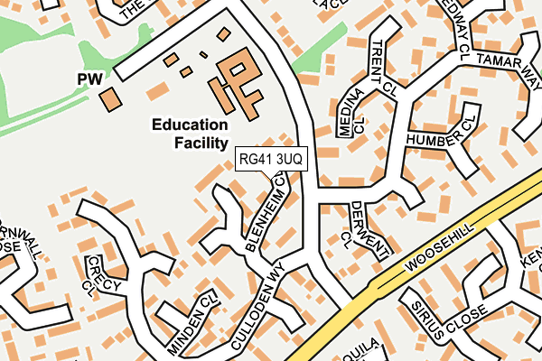 RG41 3UQ map - OS OpenMap – Local (Ordnance Survey)