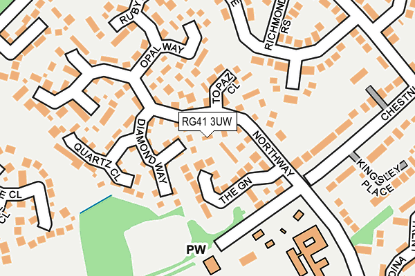 RG41 3UW map - OS OpenMap – Local (Ordnance Survey)