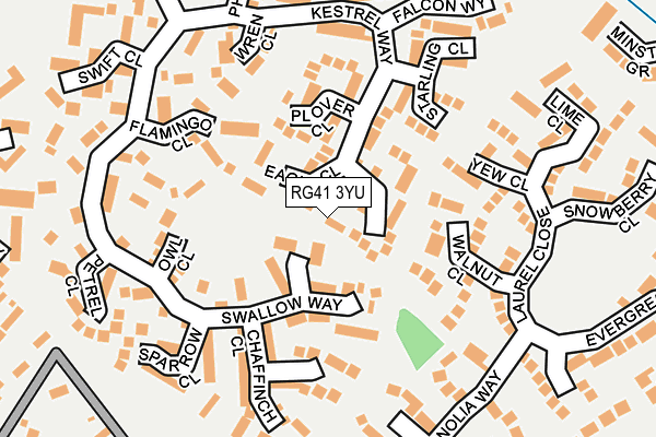 RG41 3YU map - OS OpenMap – Local (Ordnance Survey)