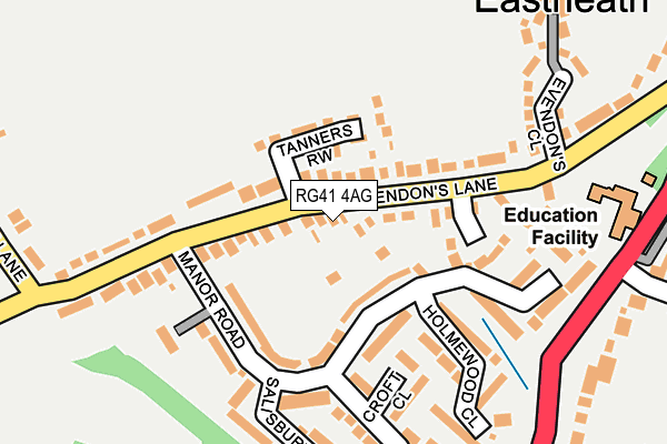 RG41 4AG map - OS OpenMap – Local (Ordnance Survey)