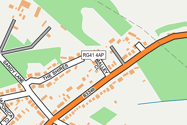 RG41 4AP map - OS OpenMap – Local (Ordnance Survey)
