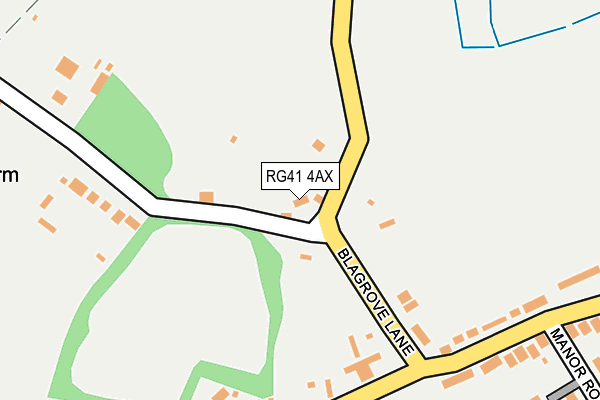 RG41 4AX map - OS OpenMap – Local (Ordnance Survey)