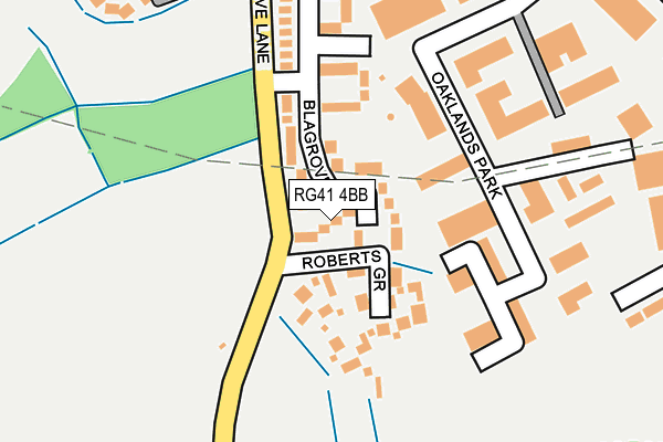RG41 4BB map - OS OpenMap – Local (Ordnance Survey)