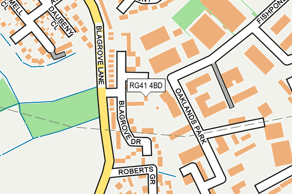 RG41 4BD map - OS OpenMap – Local (Ordnance Survey)