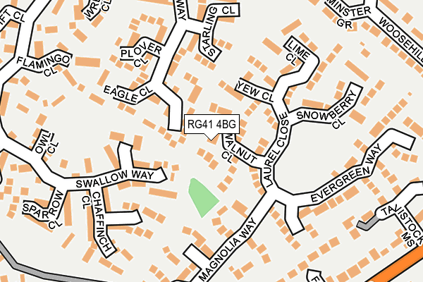 RG41 4BG map - OS OpenMap – Local (Ordnance Survey)