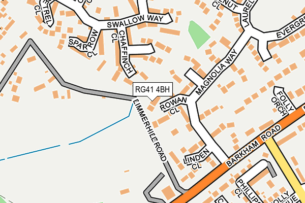 RG41 4BH map - OS OpenMap – Local (Ordnance Survey)