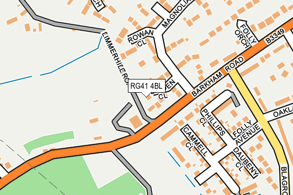 RG41 4BL map - OS OpenMap – Local (Ordnance Survey)